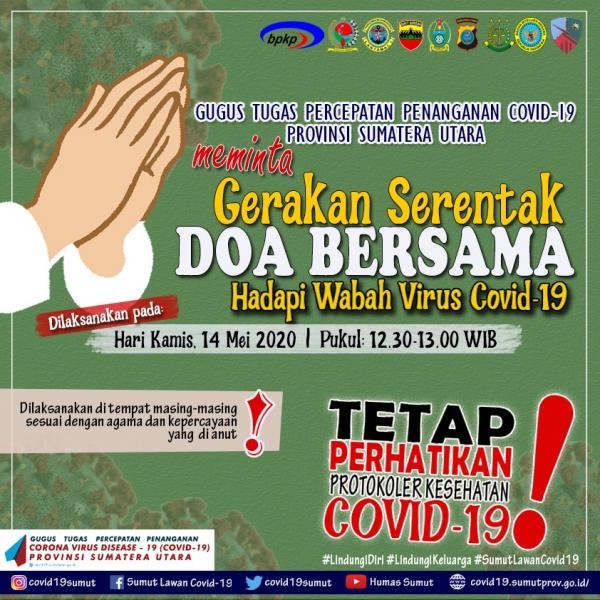 Hadapi Covid-19, Gubernur Sumut Imbau Doa Bersama Secara Serentak